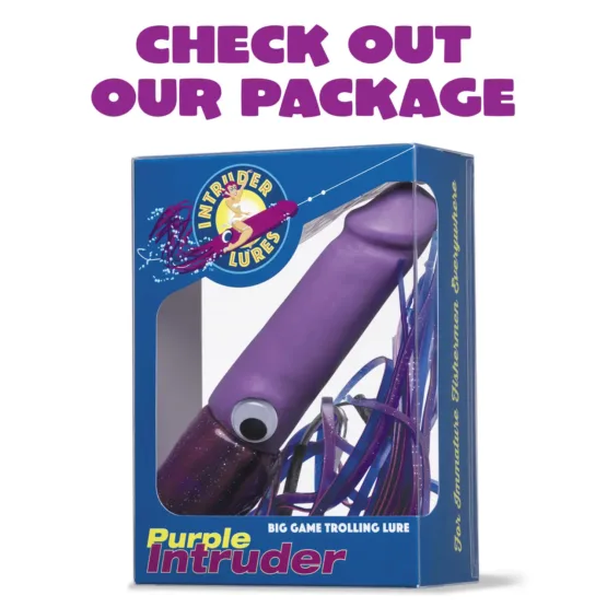 purple intruder, dildo lure, the intruder dildo, dildo fishing lure