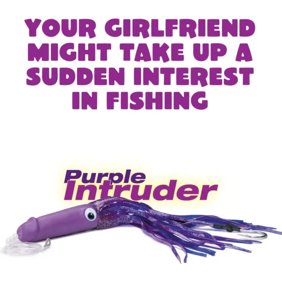 purple intruder, dildo lure, the intruder dildo, dildo fishing lure